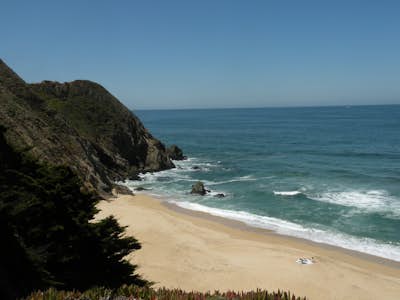 Chilling at Gray Whale Cove State Beach