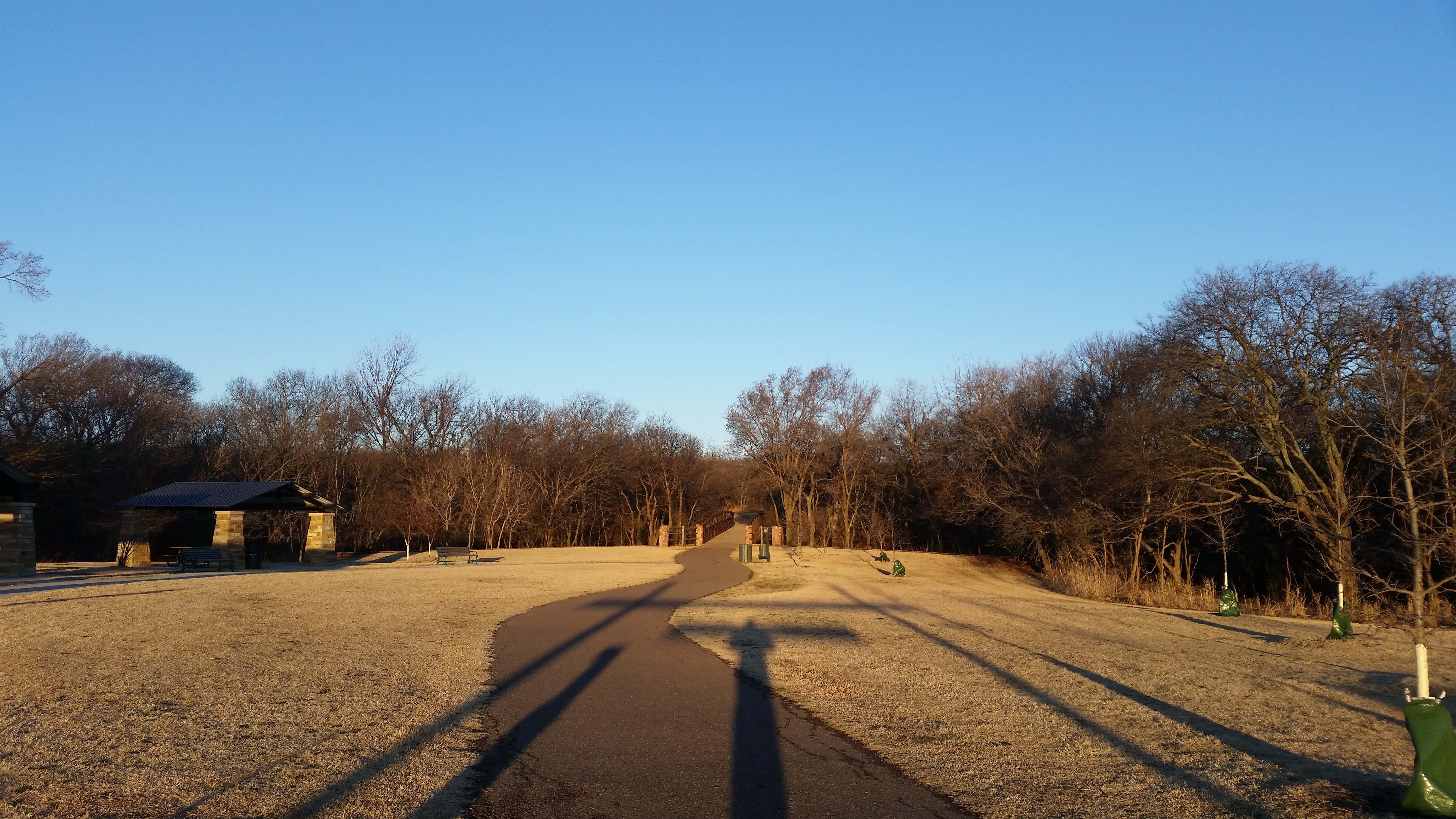 Run through Bluff Creek Park in Oklahoma City