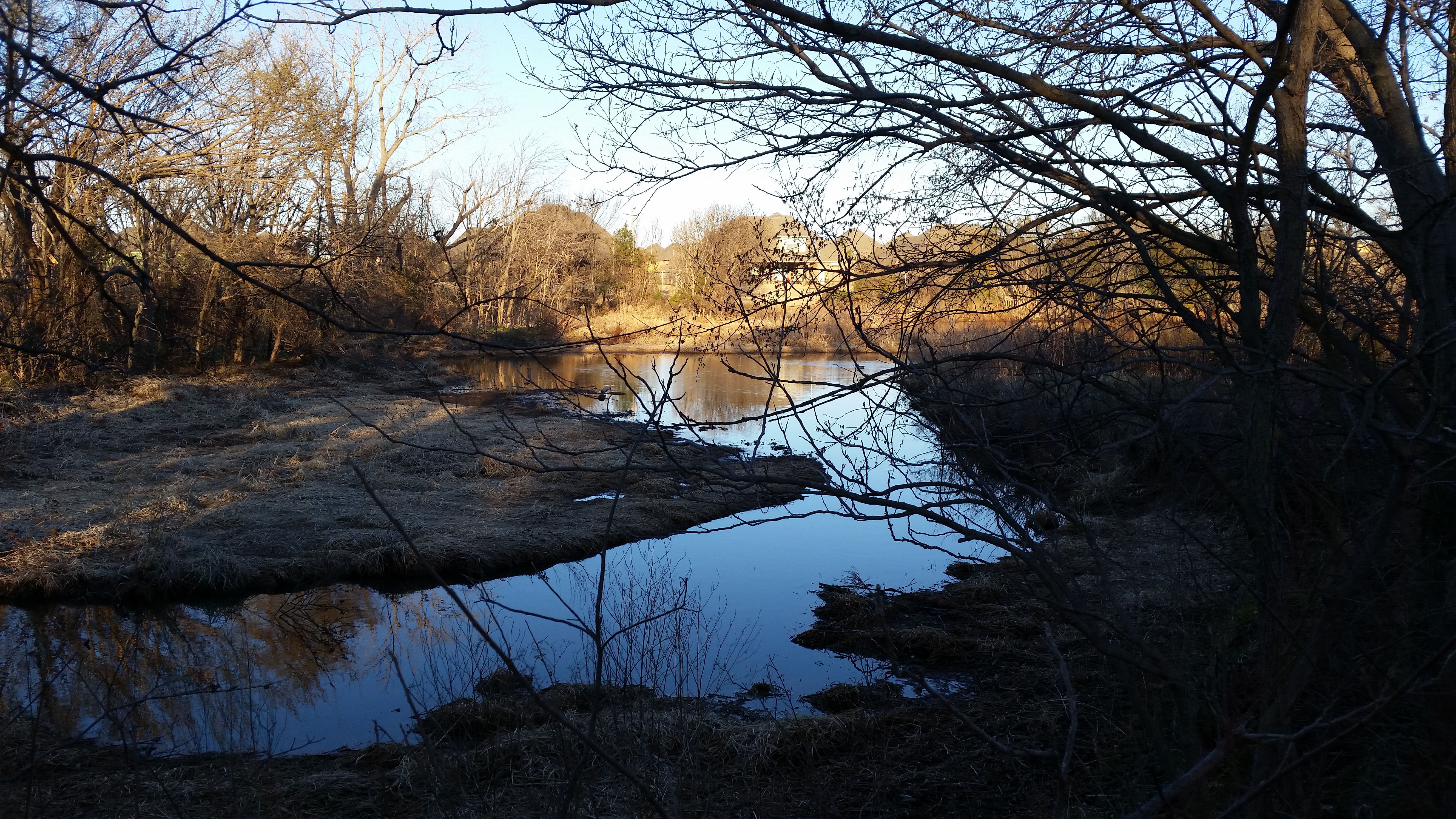 Run through Bluff Creek Park in Oklahoma City