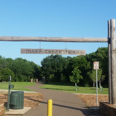 Run through Bluff Creek Park in Oklahoma City