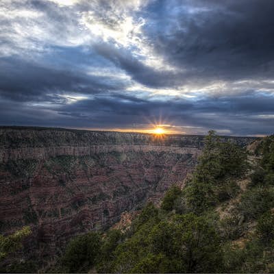 Photograph a Sunset from the North Rim Lodge