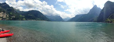 Kayaking and Cliff Jumping in Urnersee
