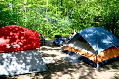 Camp at Bay Furnace in the Hiawatha National Forest