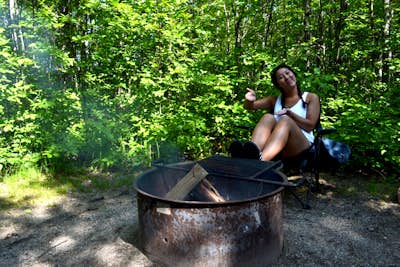 Camp at Bay Furnace in the Hiawatha National Forest