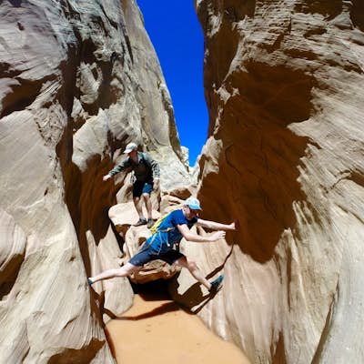Hike and Climb Through Ding and Dang Slot Canyons