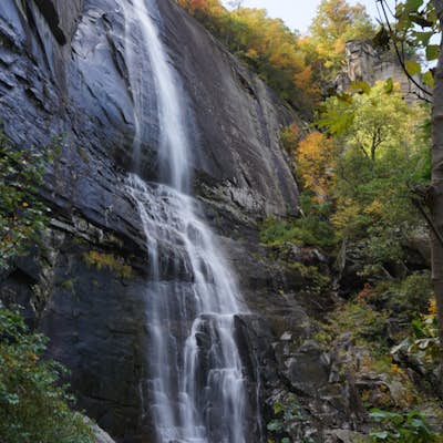 Hike to Hickory Nut Falls at Chimney Rock