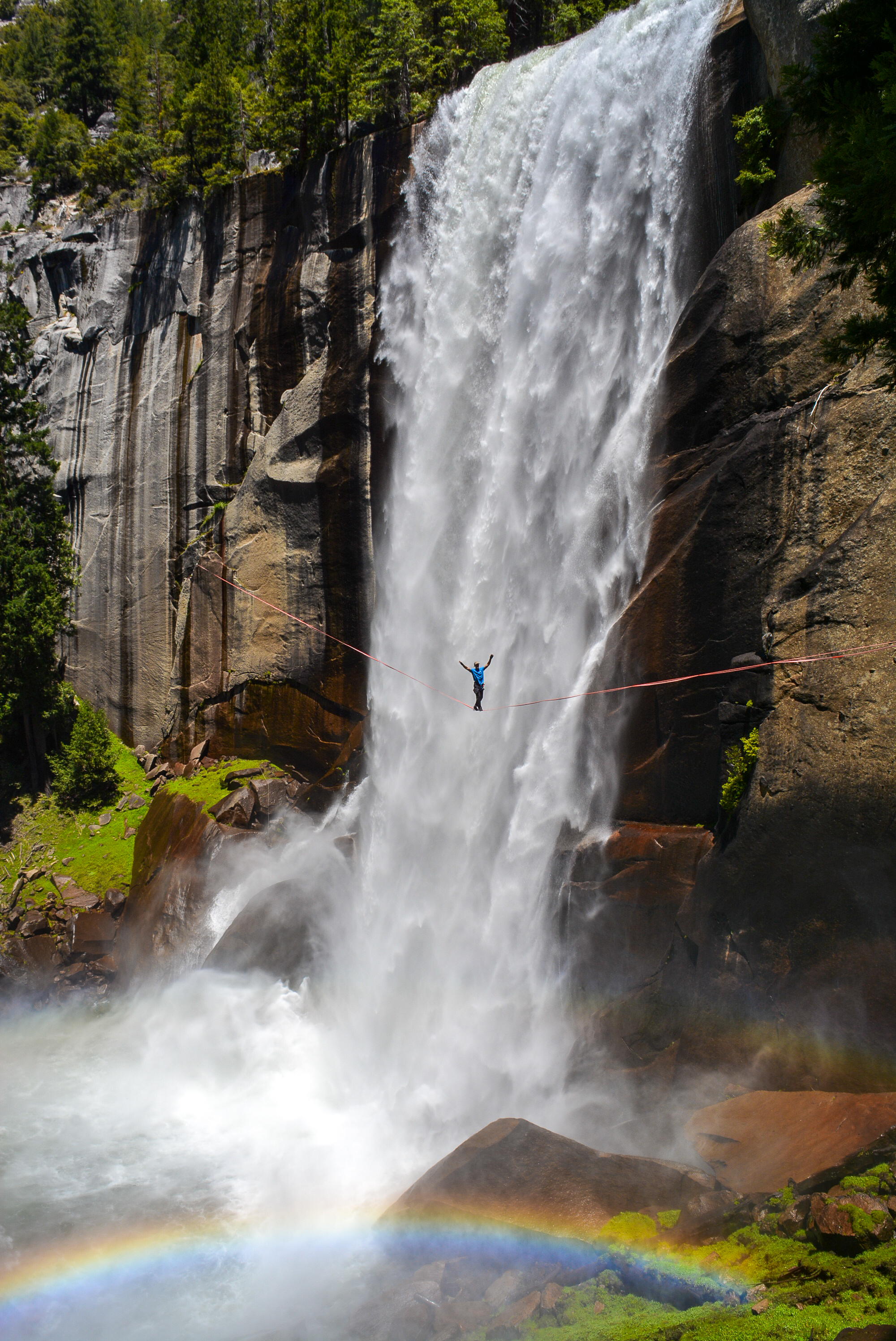 Yosemite's Vernal Falls Highline, Finally Established!