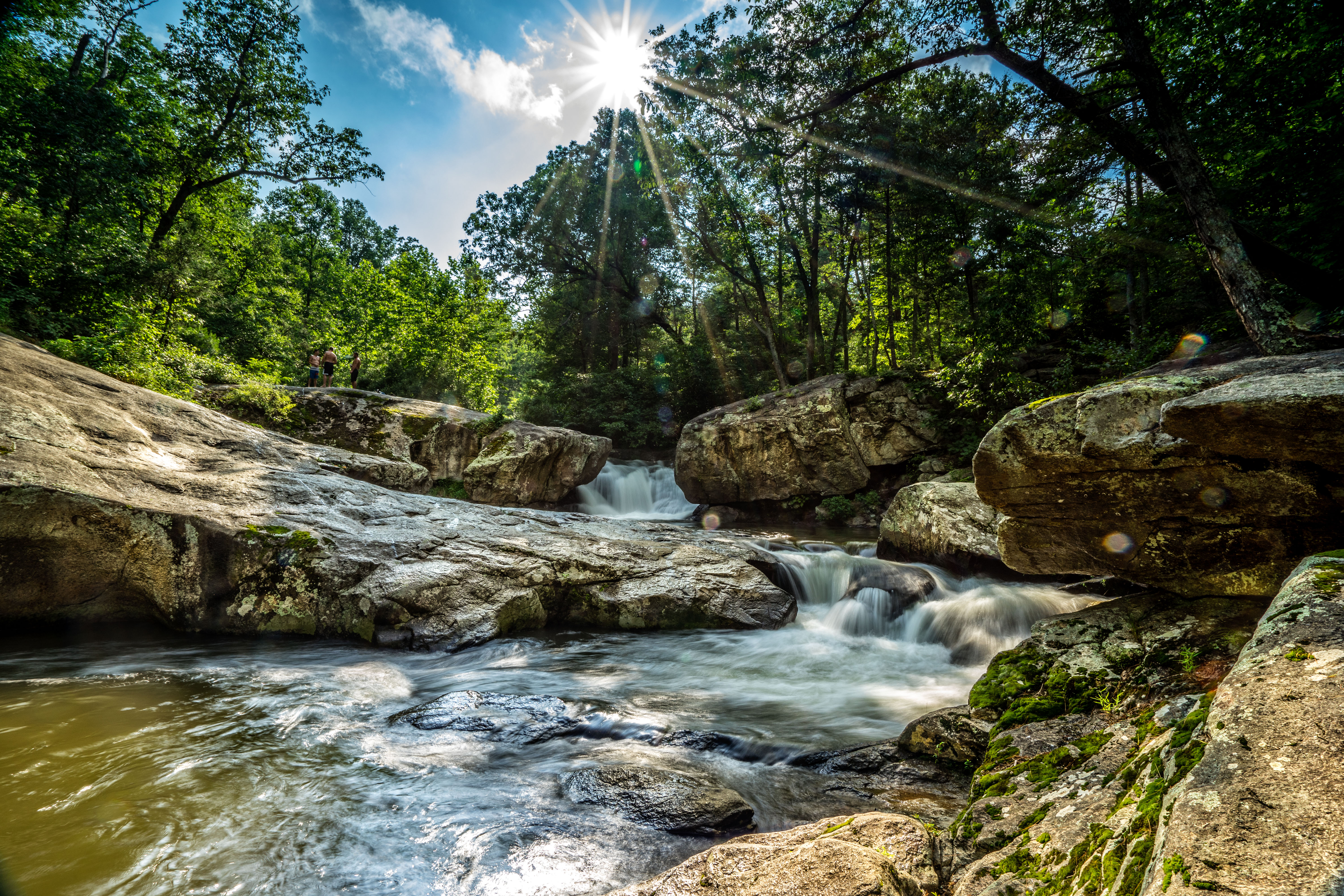 Swim at Panther Falls, Amherst, Virginia