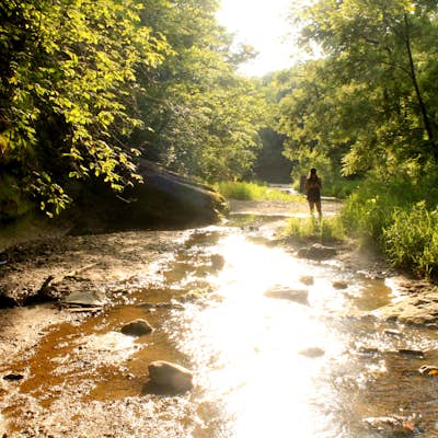 Hike through the streams of Ledges State Park