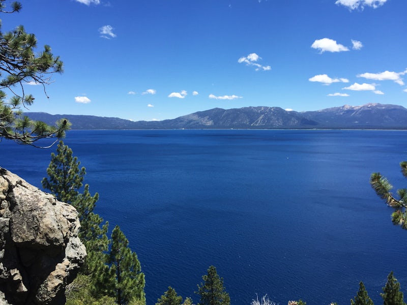 Photo of Cliff Dive Off Lake Tahoe's Rooster Rock