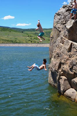 Cliff Jump at Green Mountain Reservoir 