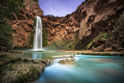 Hike to Mooney Falls, Havasupai Campground