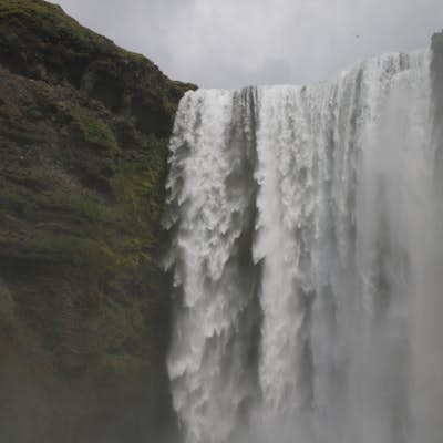 View Skógafoss from above