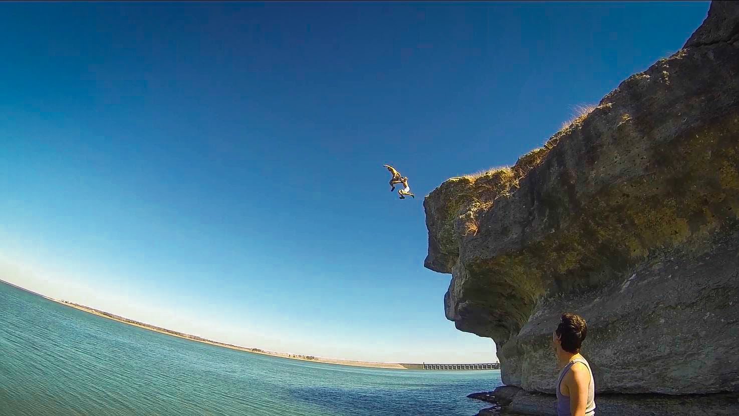 Cliff Jump at Lake Whitney, Clifton, Texas