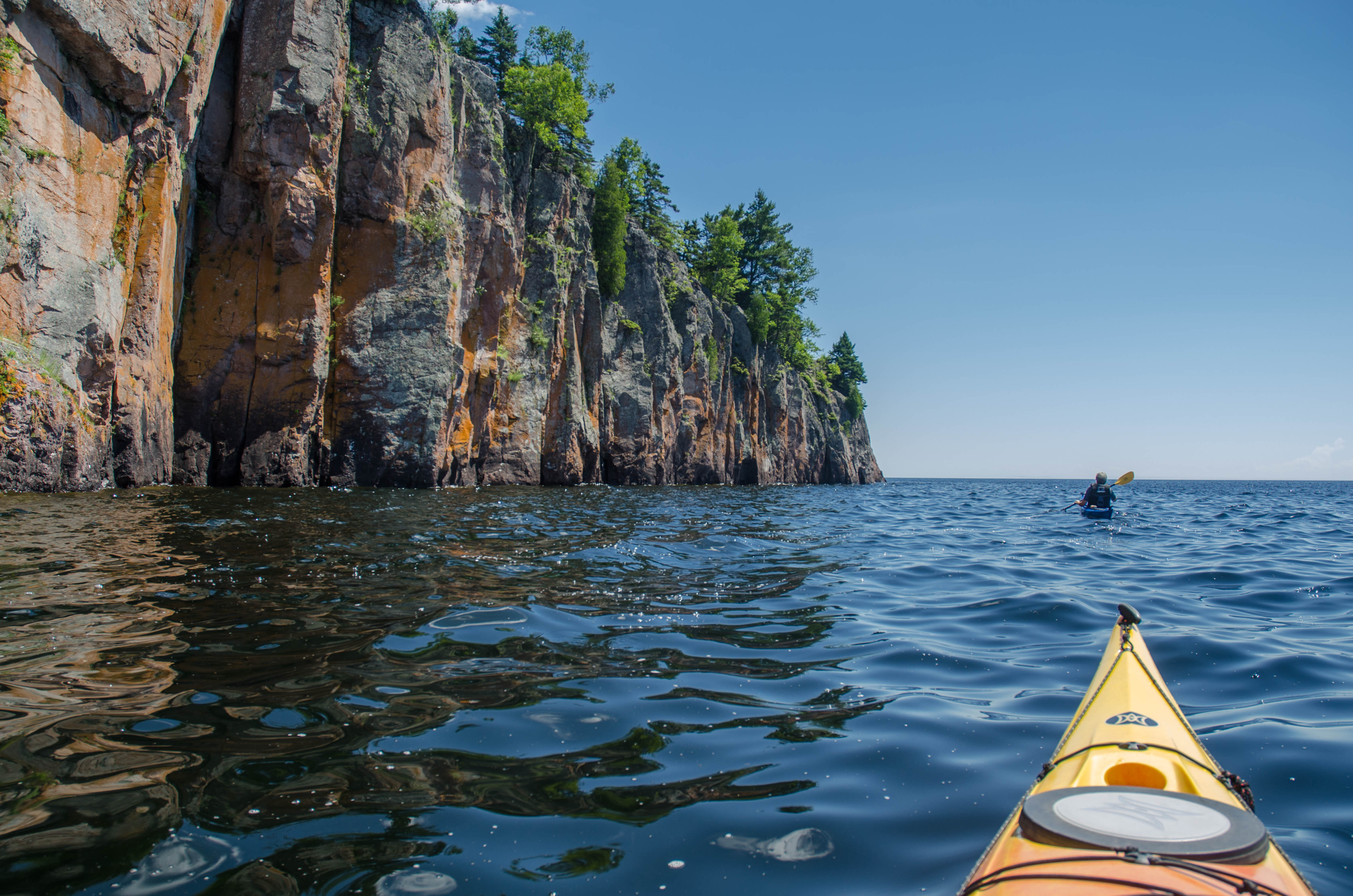 Kayak along the Shoreline of Tettegouche State Park , Silver Bay, Minnesota
