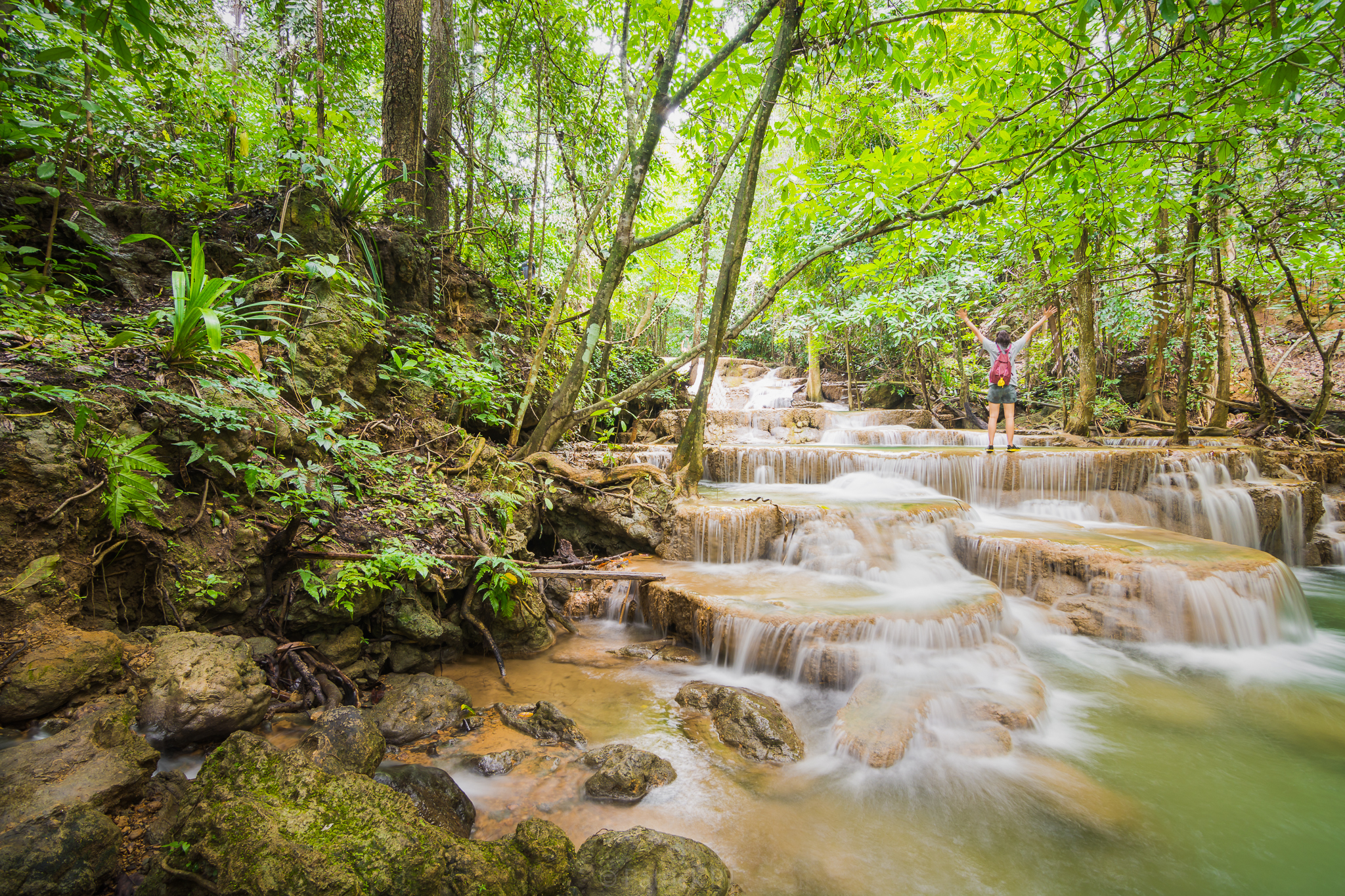 Hike to Huay Mae Khamin Falls, Thailand