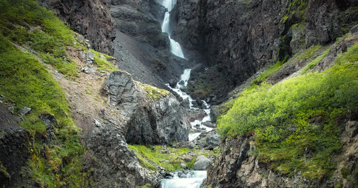 Hike to Valagil Waterfall, Iceland