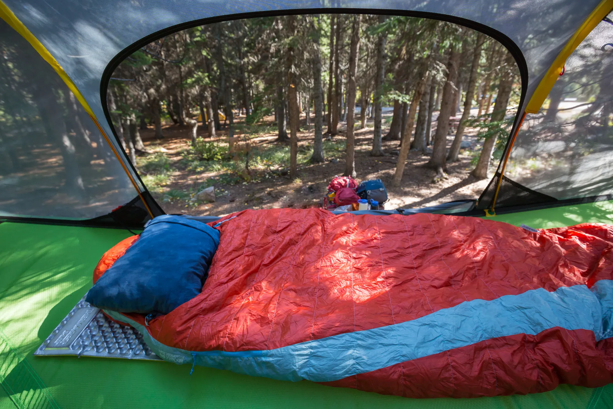 Camp at Many Glacier Campground in Glacier National Park