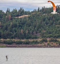 Kiteboard in the Columbia River Gorge