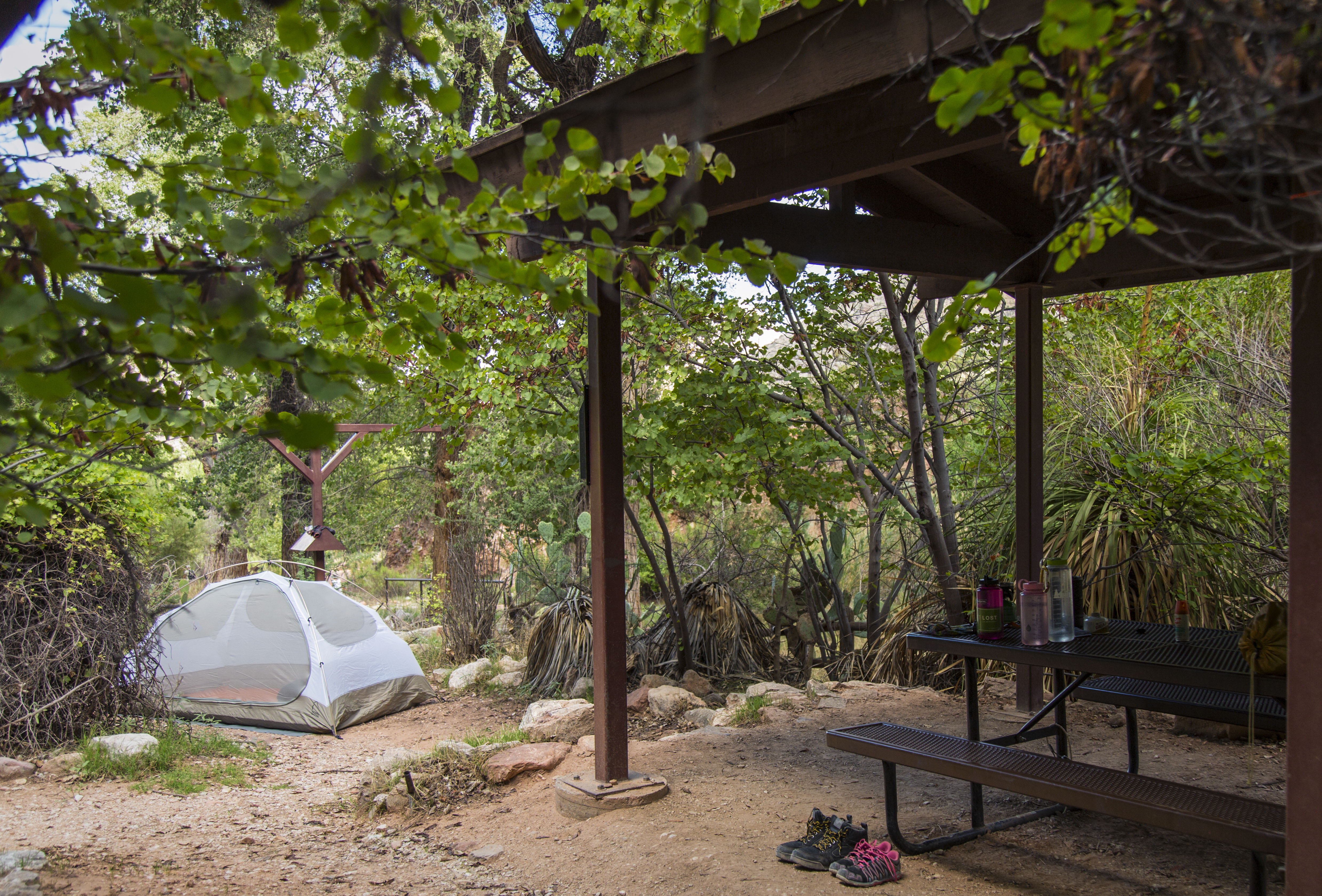 Bright Angel Trail to Indian Garden and Bright Angel Campgrounds