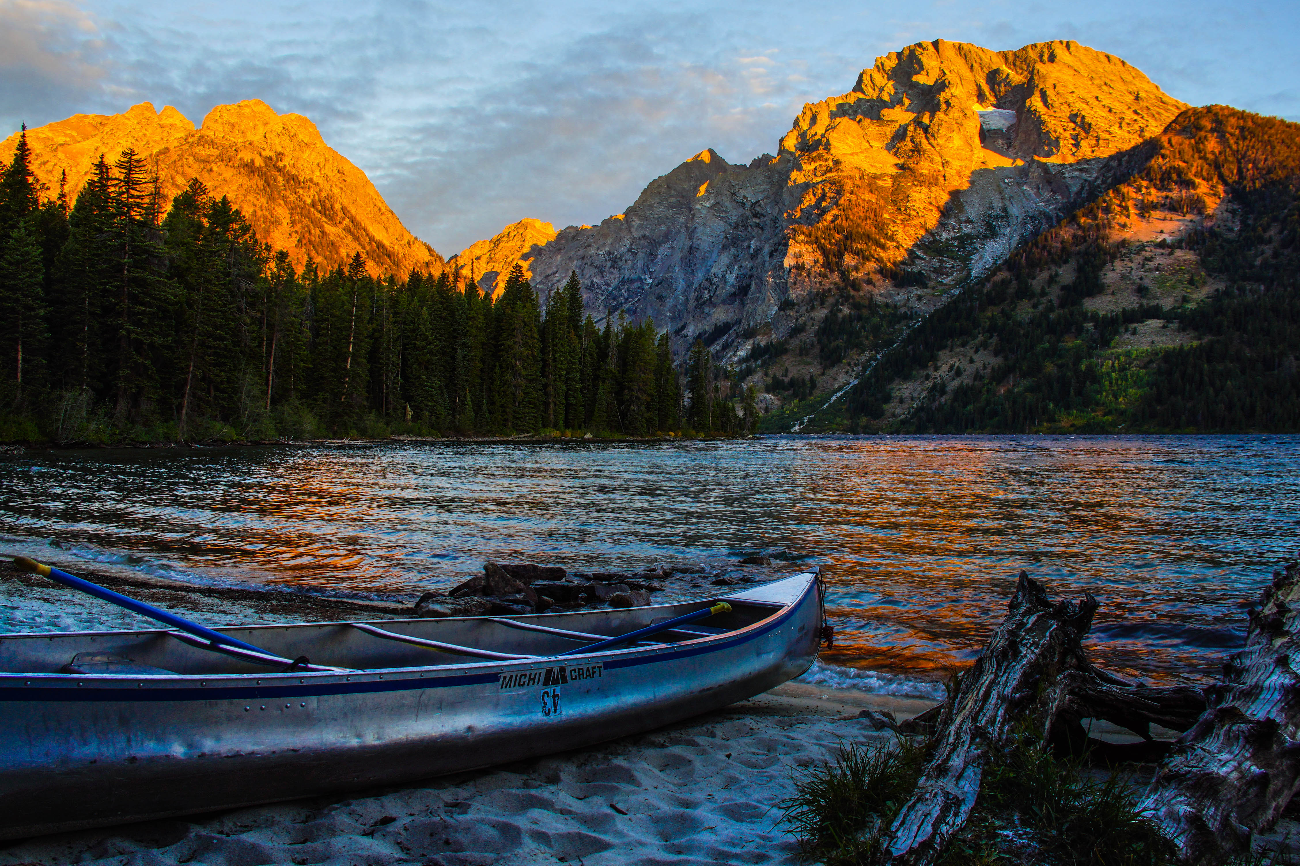 Camp on Leigh Lake