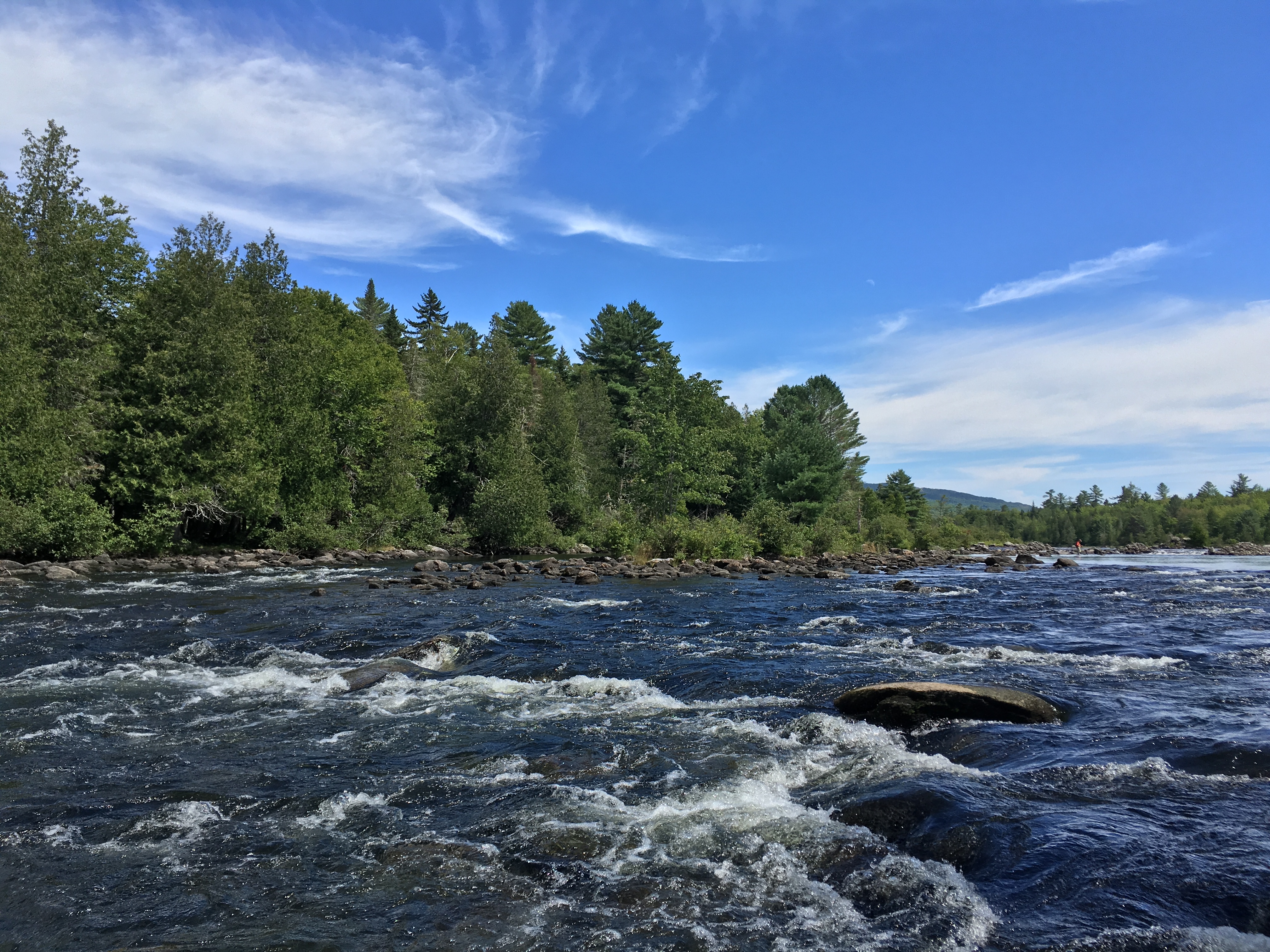 Fly Fish Lower Dam at Rapid River, Maine