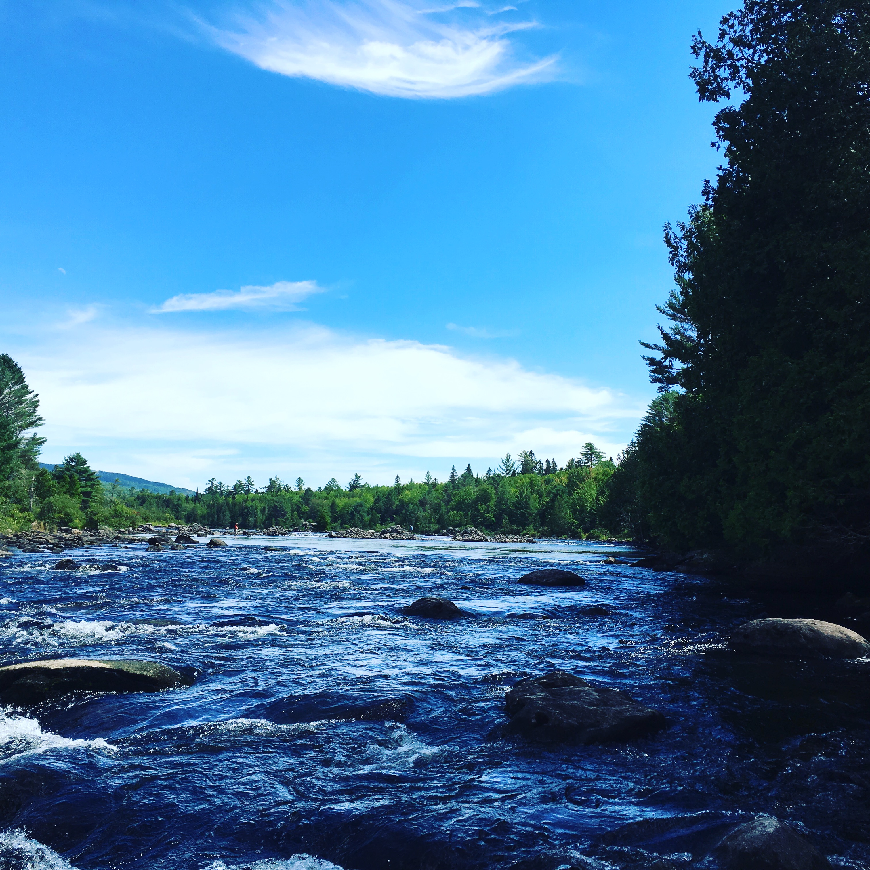 Fly Fish Lower Dam at Rapid River, Maine