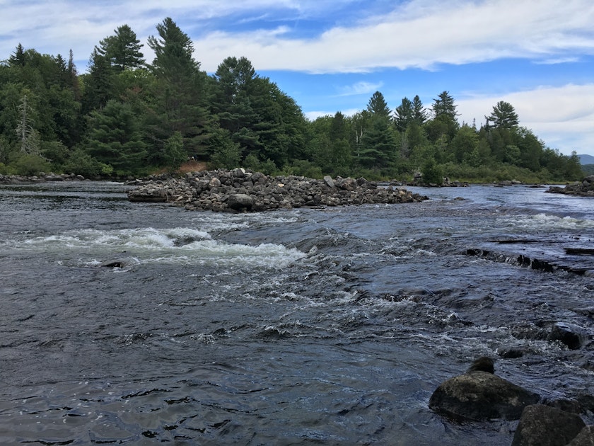 Fly Fish Lower Dam at Rapid River, Maine, Rapid River Parking