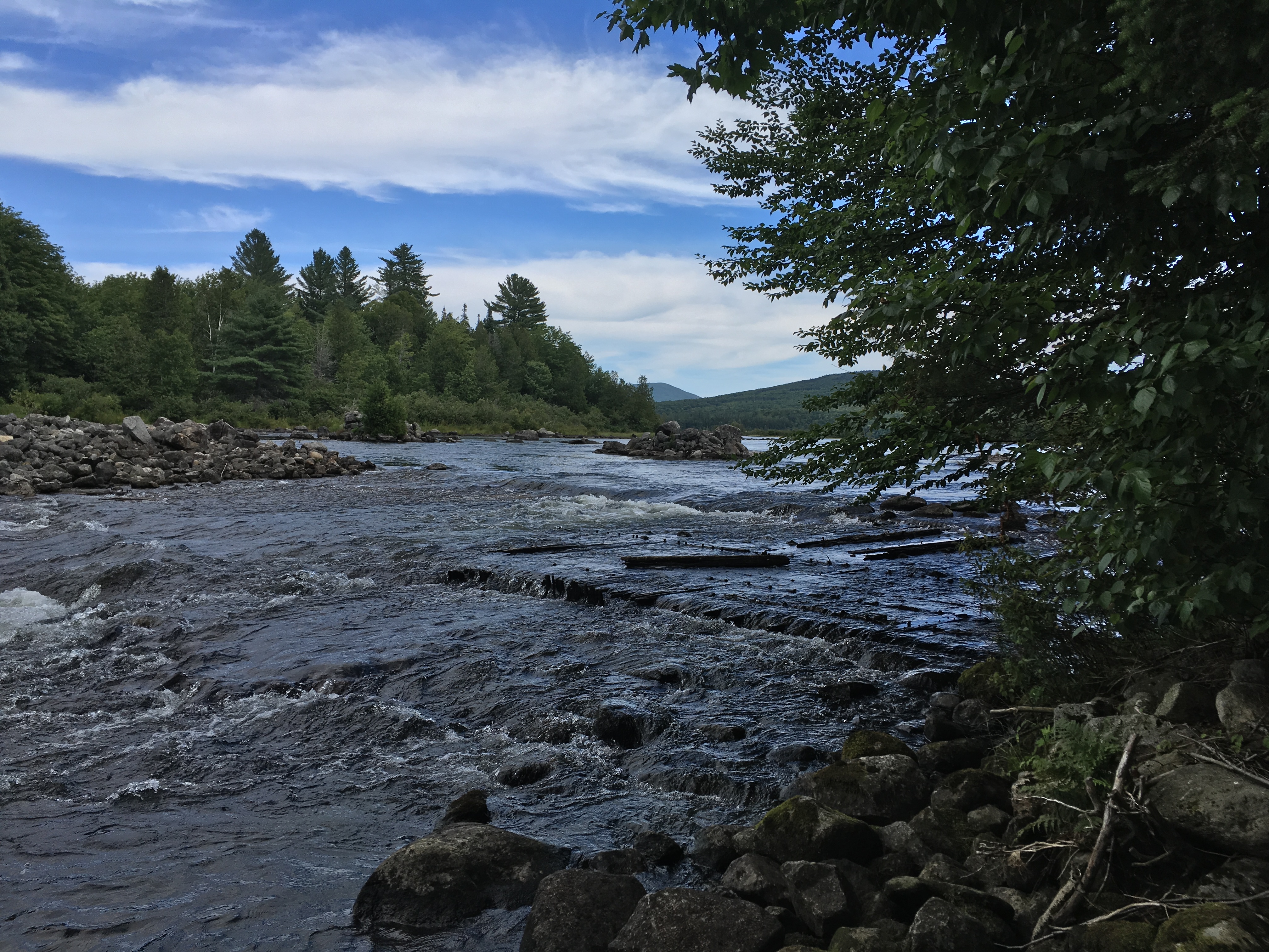 Fly Fish Lower Dam at Rapid River, Maine