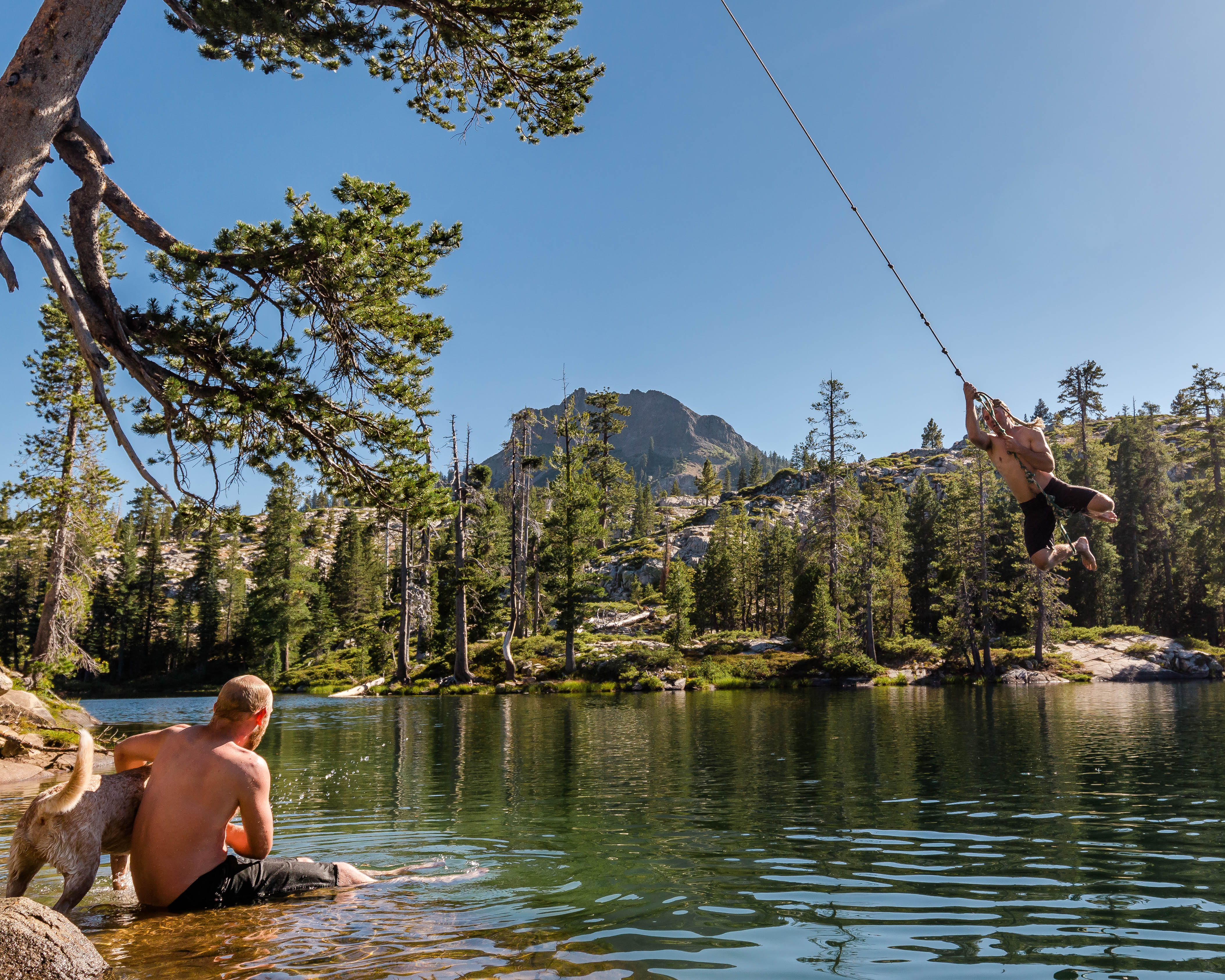 Swim at Long Lake near Truckee