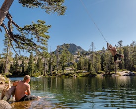 Swim at Long Lake near Truckee