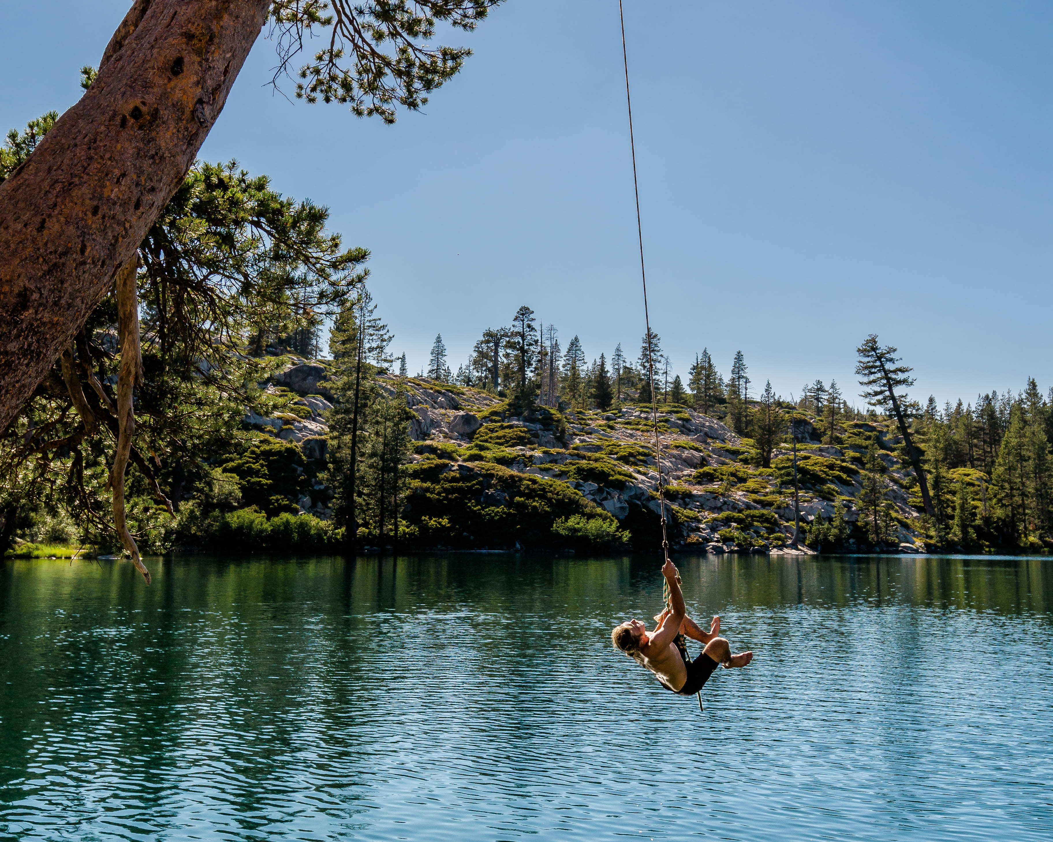 Swim at Long Lake near Truckee