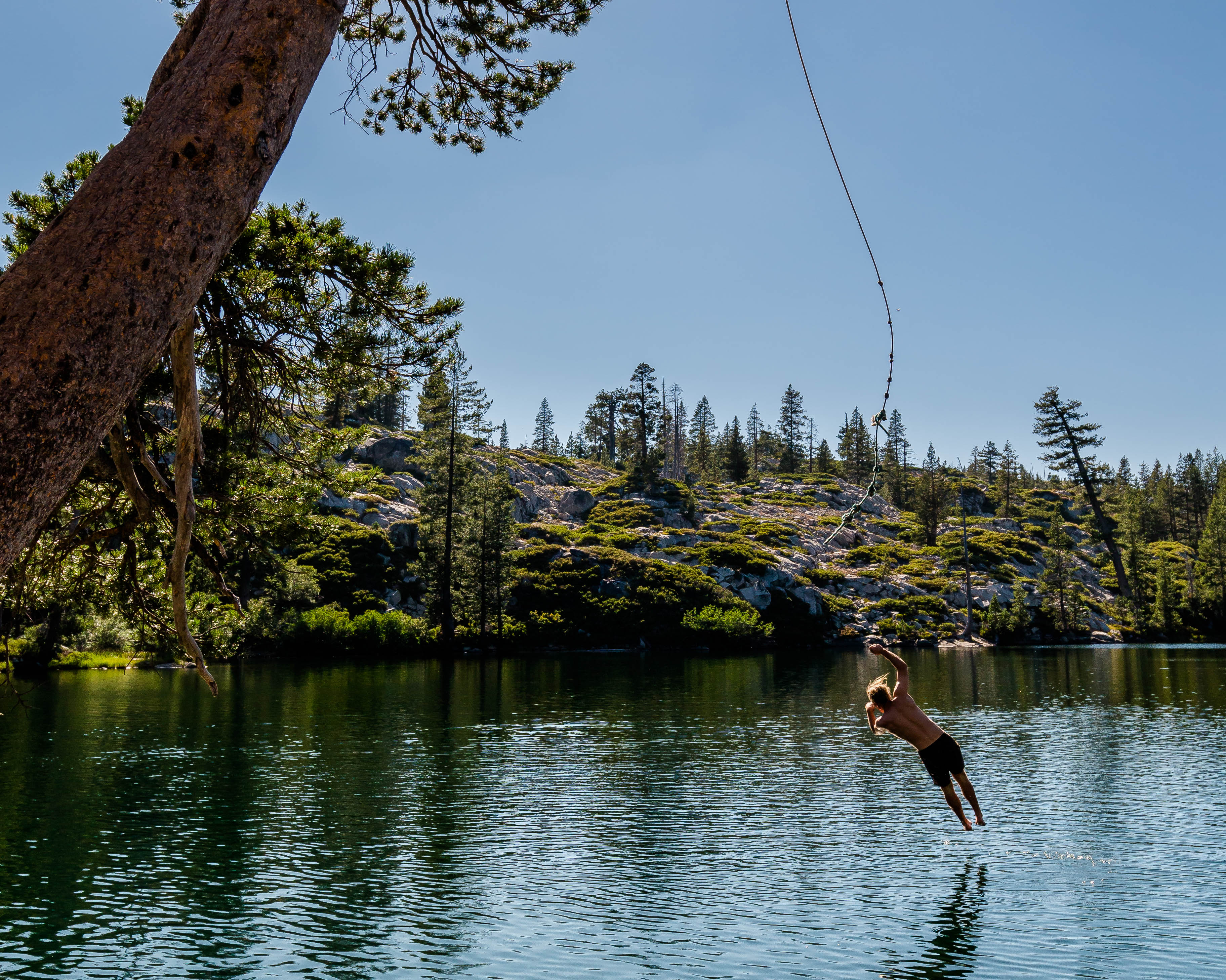 Swim at Long Lake near Truckee