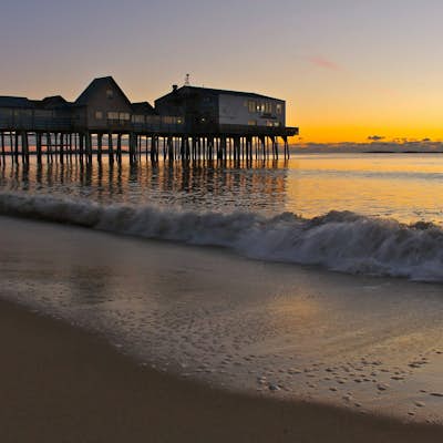 Photograph Sunrise at the Old Orchard Beach Pier
