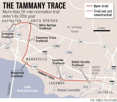 Ride along the Tammany Trace