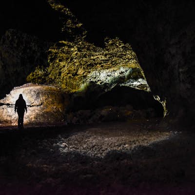 Spelunking in the Golden Dome Cave, Lava Beds National Monument