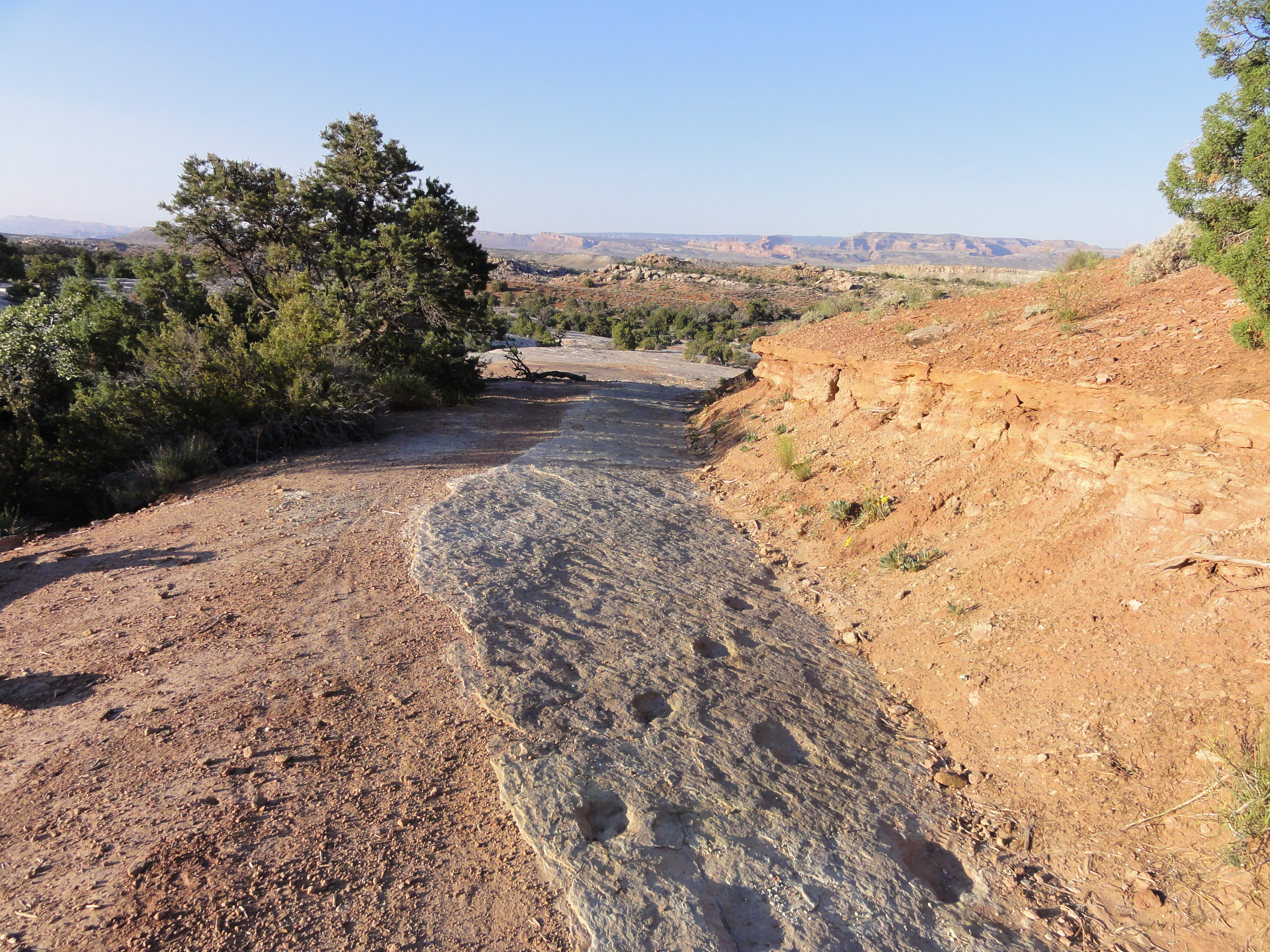 Hike to the Klondike Bluff Dinosaur Track