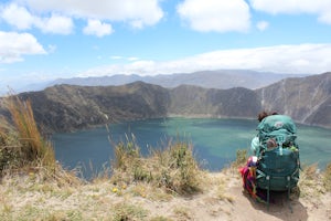 Camp at Laguna Quilotoa