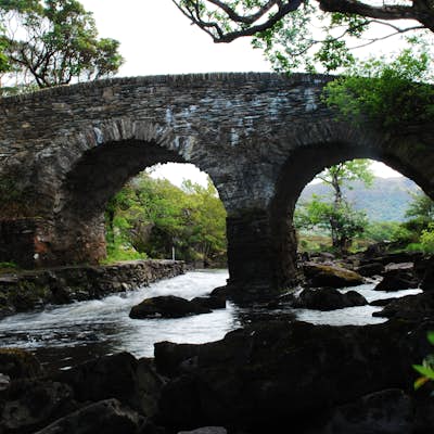Walk to The Meeting of the Waters and Old Weir Bridge in Killarney National Park