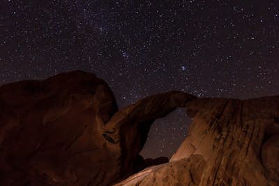 Camp at Arch Rock Campground in Valley of Fire State Park 