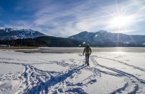 Snowshoe the Rainbow Lake Loop