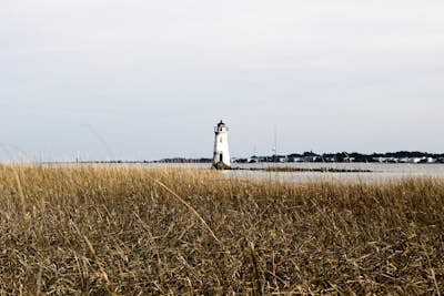 Cockspur Island Lighthouse from Fort Pulaski