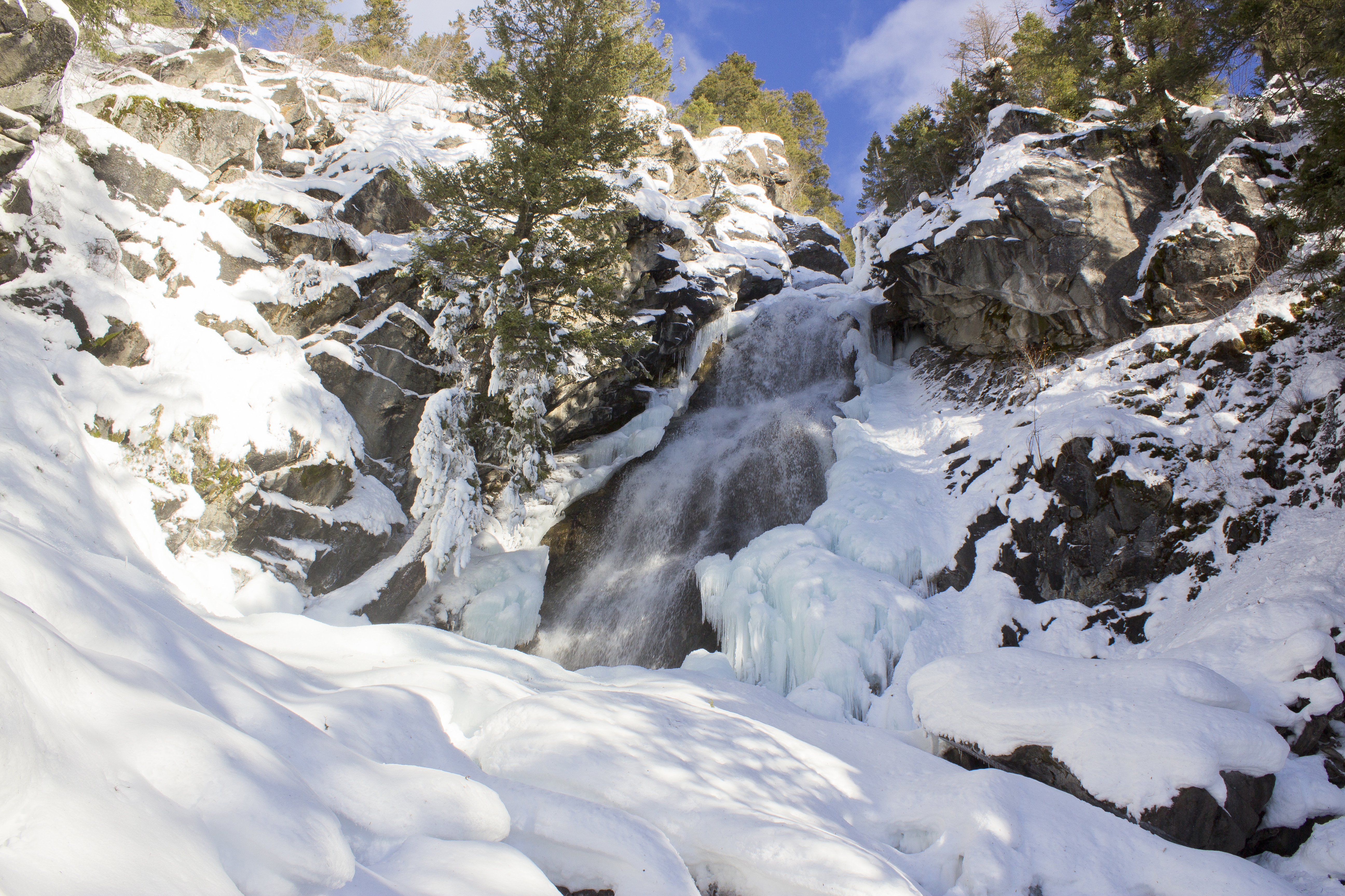 Snowshoe to Holland Falls