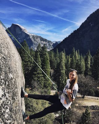 Rock Climb Penthouse Cracks, Yosemite NP
