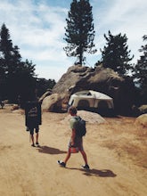 Camp and Boulder at Pine Mountain