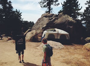 Camp and Boulder at Pine Mountain
