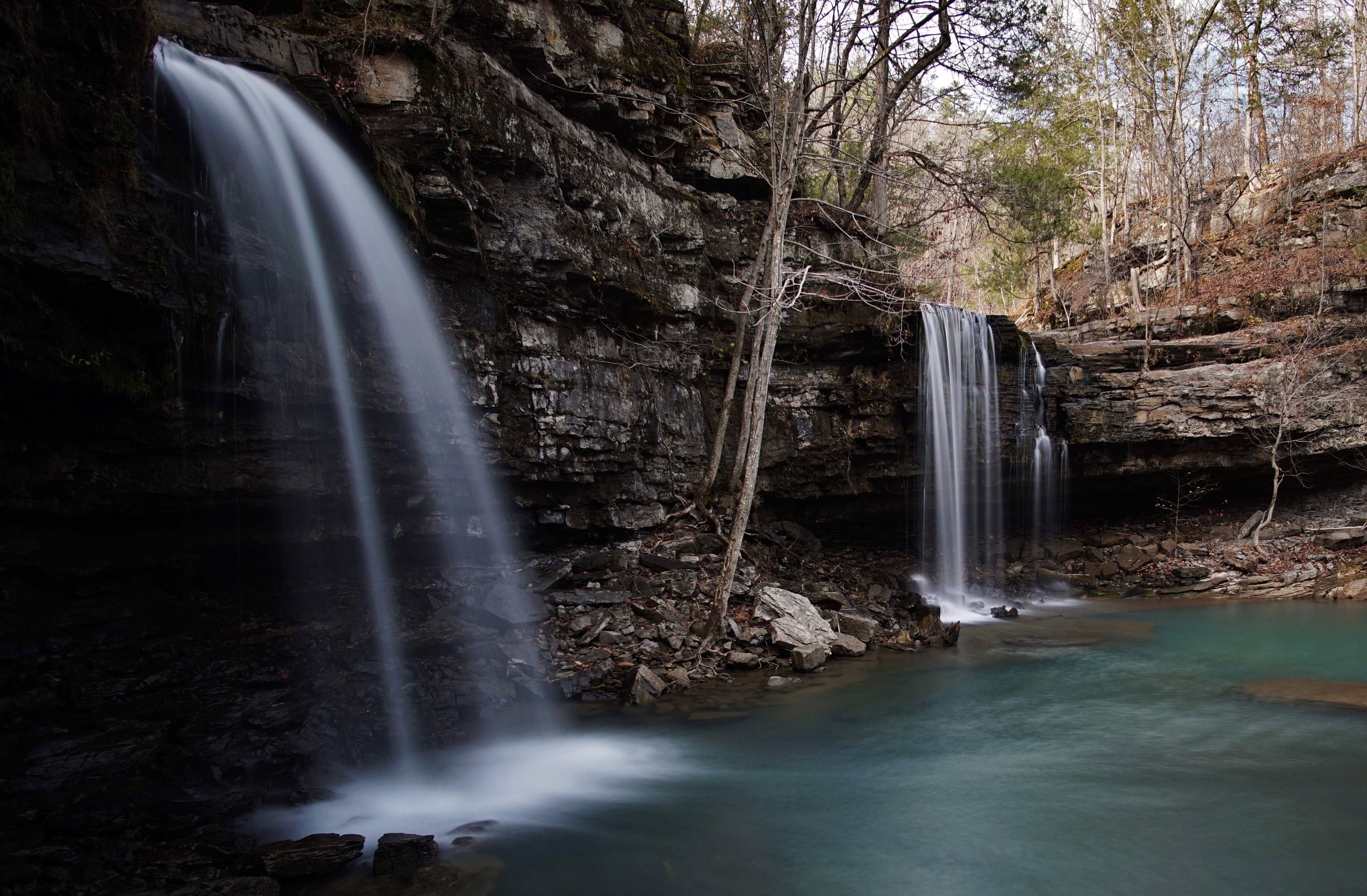 Hike to Twin Falls in the Richland Creek Wilderness Area