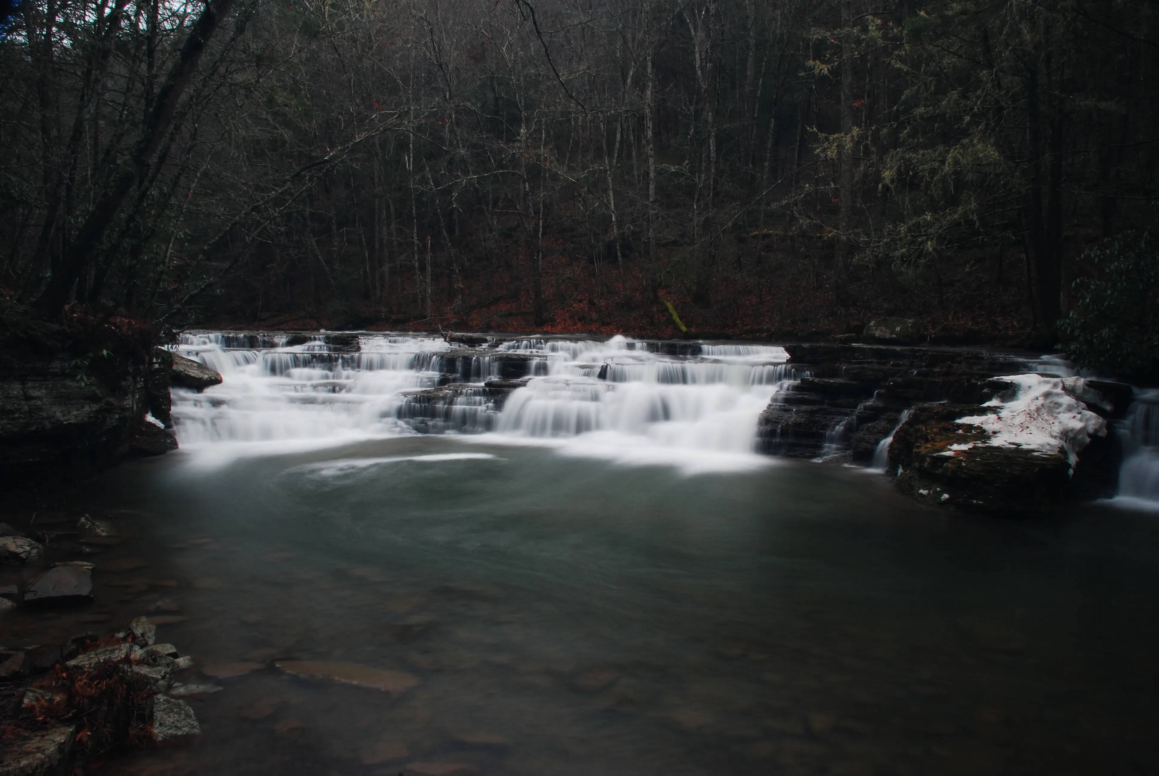 Photograph Mash Fork and Campbell Falls in Camp Creek SP