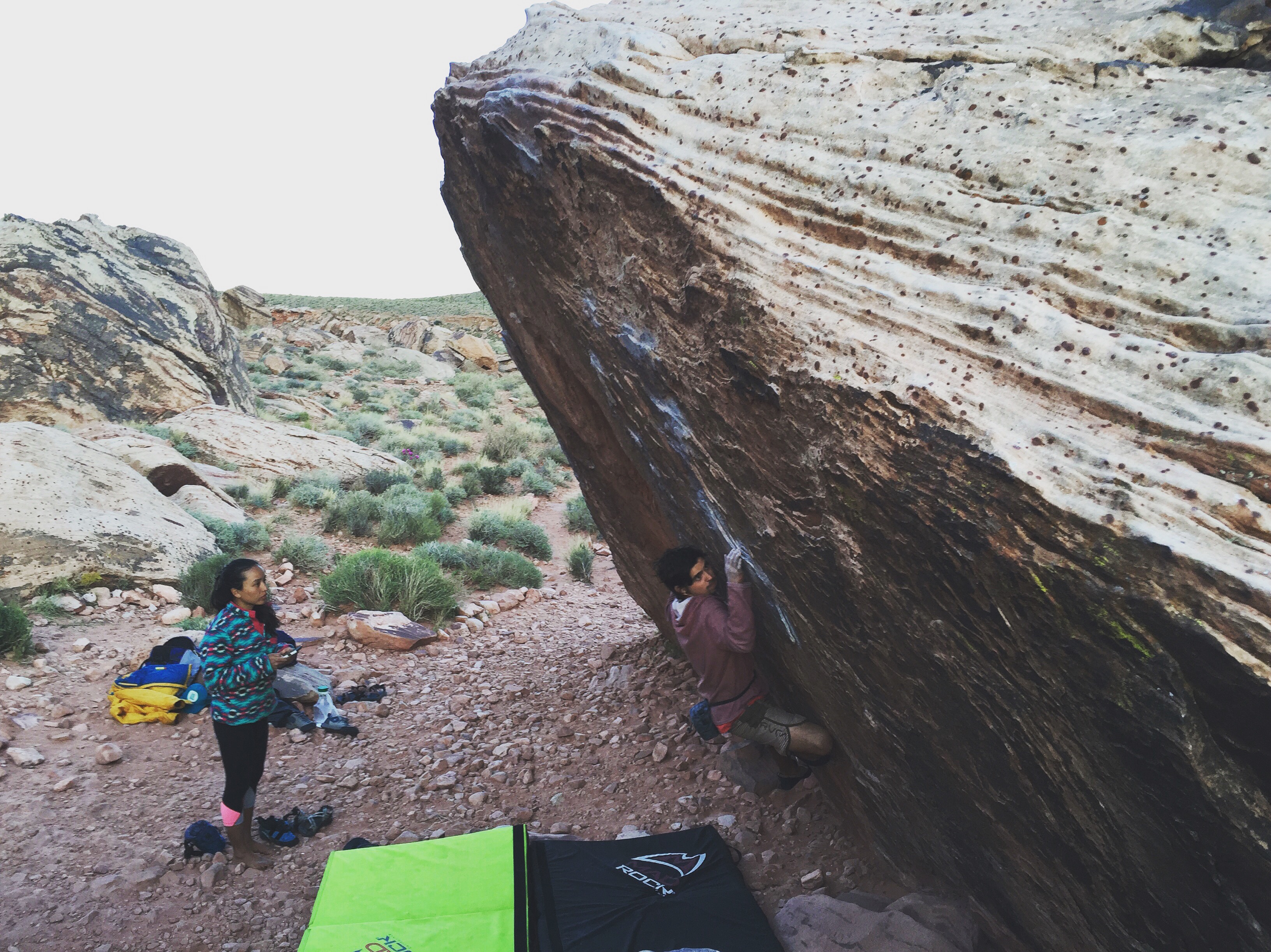 Bouldering at Kraft Boulders, Red Rock
