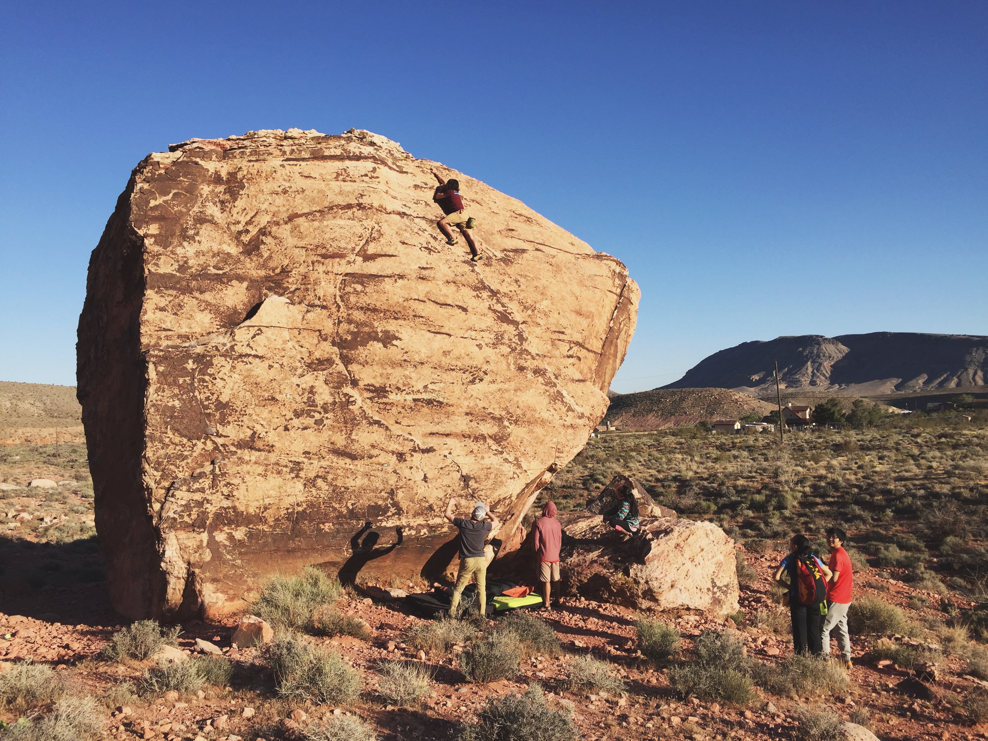 Bouldering at Kraft Boulders, Red Rock